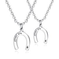 Titanium Steel Jewelry Necklace, Unisex 18.5mmX24.5mm,14.8mmX19.5mm Approx 19.6 