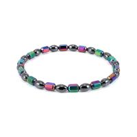 hématite magnétique bracelet de cheville, Placage de couleur AB, pour femme, multicolore Environ 8.66 pouce Vendu par lot