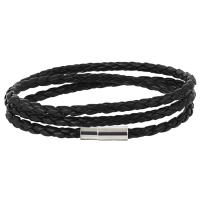 PU Leather Cord Bracelets, fashion jewelry & Unisex Approx 7.8 Inch 