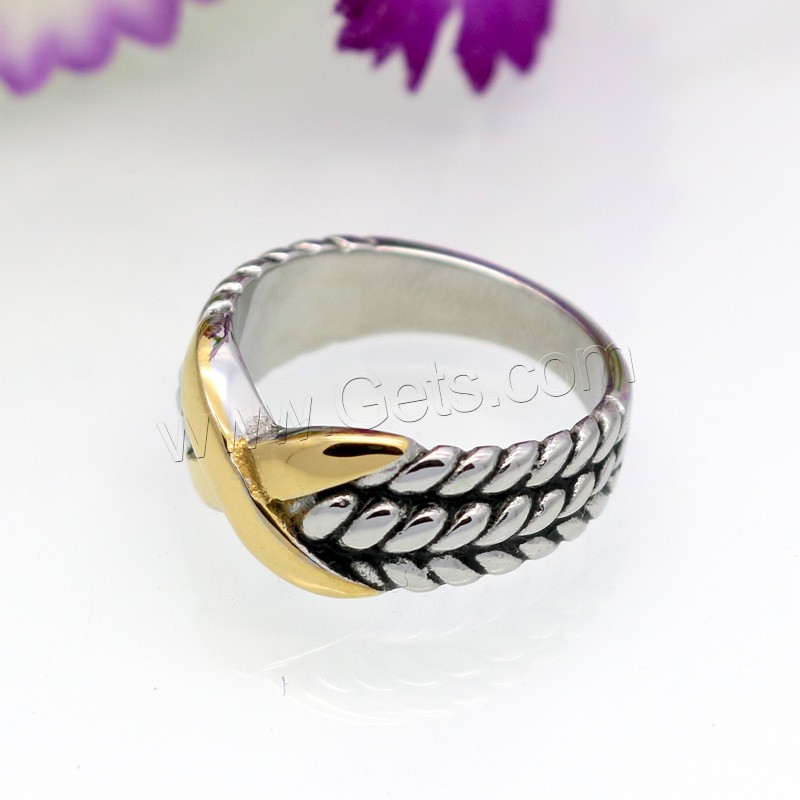 Stainless Steel Finger Ring, 316L Stainless Steel, plated, different size for choice & for woman, 9mm, US Ring Size:6-9, Sold By PC