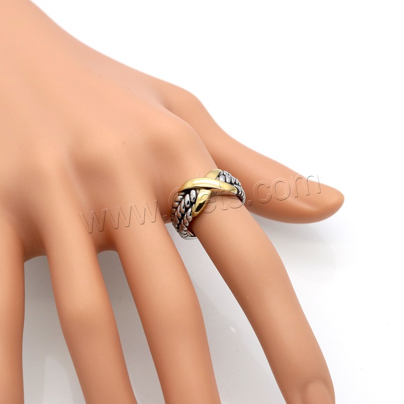 Stainless Steel Finger Ring, 316L Stainless Steel, plated, different size for choice & for woman, 9mm, US Ring Size:6-9, Sold By PC