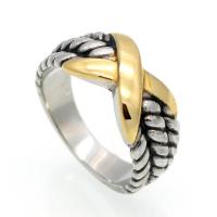 Stainless Steel Finger Ring, 316L Stainless Steel, plated & for woman, 9mm, US Ring 