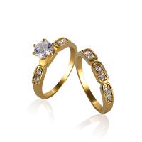 Cubic Zirconia Micro Pave Brass Finger Ring, gold color plated & micro pave cubic zirconia & for woman, 3mm,5mm 