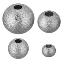 Edelstahl Perlen, rund, DIY, originale Farbe, 8x7x8mm, Bohrung:ca. 2mm, verkauft von PC