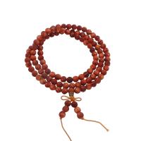 108 Mala Beads, Phoebe, with nylon elastic cord, Round, Buddhist jewelry, coffee color, 8mm Approx 33 Inch 