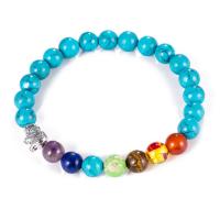 Gemstone Bracelets, with Zinc Alloy, platinum color plated & Unisex & anti-fatigue, 8mm Approx 7.49 Inch 