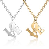 Stainless Steel Jewelry Necklace, with 5cm extender chain, Alphabet Letter, plated, fashion jewelry & for woman Approx 15.7 