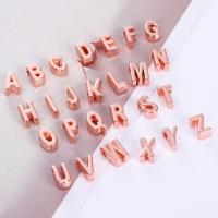 Zinklegierung Buchstaben Anhänger, Alphabet-Buchstabe, plattiert, Buchstaben sind von A bis Z, keine, 10mm, Bohrung:ca. 2.3mm, verkauft von setzen