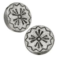Enamel Zinc Alloy Beads, Flat Round, silver color Approx 1.5mm 