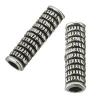 Enamel Zinc Alloy Beads, Tube, silver color Approx 2.5mm 