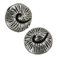 Enamel Zinc Alloy Beads, Flat Round, silver color Approx 1.5mm 