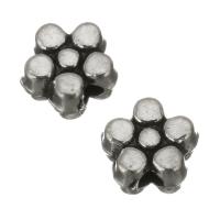 Zinc Alloy Flower Beads, enamel, silver color Approx 1.5mm 