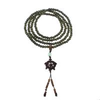 Green Sandalwood Pray Beads Bracelet, with Nylon Cord & Buddhist jewelry & Unisex, 6mm 
