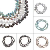 Perlas de cristal de moda, chapado en colorido, facetas, más colores para la opción, 4x6mm, agujero:aproximado 1mm, aproximado 98PCs/Sarta, Vendido por Sarta