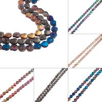 Perlas de cristal de moda, Concha, chapado en colorido, más colores para la opción, 12x11x5mm, agujero:aproximado 1.2mm, aproximado 50PCs/Sarta, Vendido por Sarta