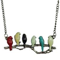 Zinc Alloy Sweater Chain Necklace, Bird, plated, twist oval chain & for woman & enamel Approx 31.50 Inch 