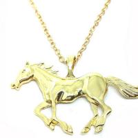 Zinc Alloy Sweater Chain Necklace, Horse, plated, oval chain & for woman Approx 25.20 Inch 
