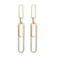 Zinc Alloy Drop Earring, Paper Clip, plated, for woman & hollow 