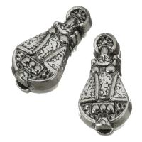 Zinc Alloy Jewelry Beads, silver color Approx 2mm 