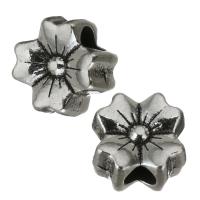 Бусины из цинкового сплава в форме цветка, цинковый сплав, Форма цветка, эмаль, серебряный отверстие:Приблизительно 2.5mm, продается PC