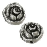 Zinc Alloy Flower Beads, enamel, silver color Approx 1mm 