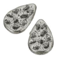 Zinc Alloy Jewelry Beads, Teardrop, silver color Approx 1mm 