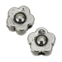 Zinc Alloy Flower Beads, enamel, silver color Approx 1.5mm 