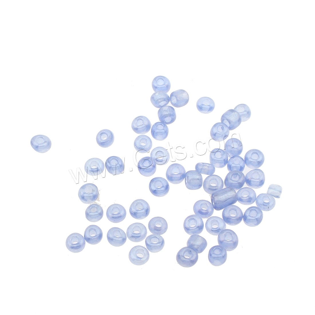 Glas-Rocailles Perle, mit Kunststoffeimer, Unregelmäßige, verschiedene Größen vorhanden, keine, Bohrung:ca. 1mm, 9Fässer/Menge, verkauft von Menge