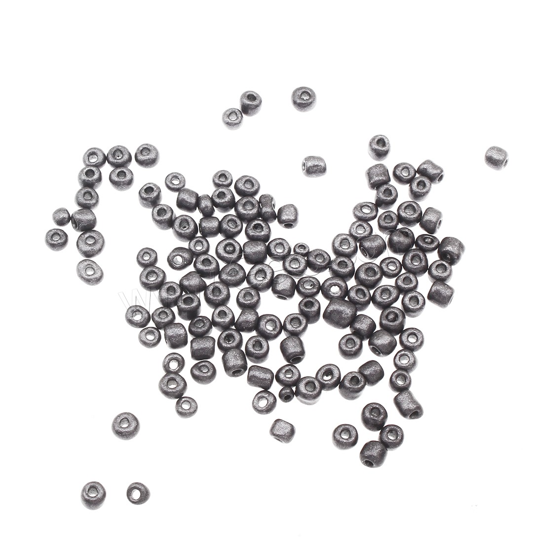 perles de rocaille en verre goutte, avec seau en plastique, Irrégulière, normes différentes pour le choix, plus de couleurs à choisir, Trou:Environ 1mm, 9Barils/lot, Vendu par lot