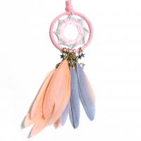 Fashion Dream Catcher, Feather, with Cotton Cord, handmade, fashion jewelry 245mm 