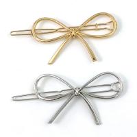 Hair Clip, Zinc Alloy, Bowknot, plated, for woman & hollow 