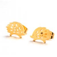Zinc Alloy Stud Earring, Hedgehog, plated, for woman 