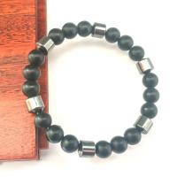Gemstone Bracelets, with Hematite, plated & Unisex .2 Inch 