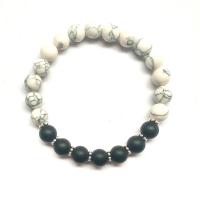Gemstone Bracelets, Howlite, with Gemstone, plated & Unisex .2 Inch 