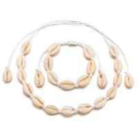 Shell Jewelry Sets, with Nylon Cord, plated, for woman 