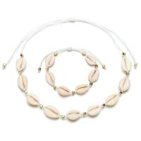 Shell Jewelry Sets, with Nylon Cord, plated, for woman 