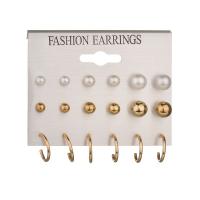 Zinc Alloy Earring Set, Stud Earring, plated, nine pieces & for woman 