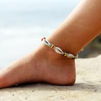 Zinc Alloy Anklet, Shell, plated, for woman, multi-colored 