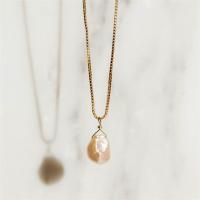 Ожерелье ручной латунные, Латунь, с Пластиковая жемчужина, Другое покрытие, Женский, золотой, 46+5cmuff0c2cm, продается Strand