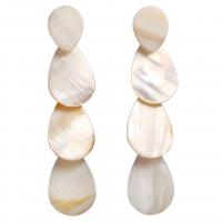 Acrylic Drop Earring, with Zinc Alloy, fashion jewelry & for woman, beige 