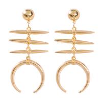 Zinc Alloy Drop Earring, fashion jewelry & for woman, golden 