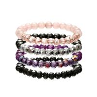 Gemstone Bracelets, with Glass Beads, Unisex & faceted Approx 7.5 Inch 