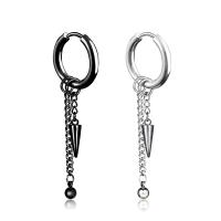 Stainless Steel Huggie Hoop Drop Earring, fashion jewelry & Unisex 
