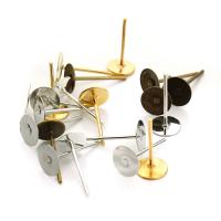 Iron Earring Stud Component, plated 