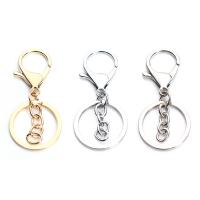 Zinc Alloy Key Clasp Finding, with Iron, plated, DIY 30mm 