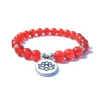 Red Agate Bracelets, with Zinc Alloy, plated, Unisex .2 Inch 