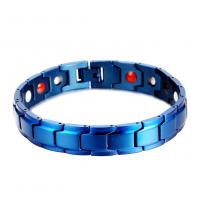 титан браслет, с Германия, ювелирные изделия моды & Мужский, королевский голубой, 12mm, длина:8 дюймовый, продается PC