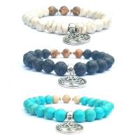 Gemstone Bracelets, with Picture Jasper, plated & Unisex .4 Inch 