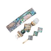 Hair Slide, Zinc Alloy, with Natural Stone & Resin, three pieces & for woman 