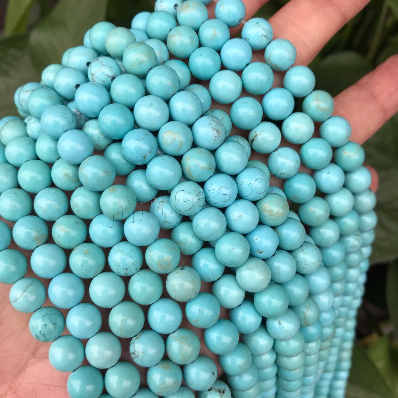 Natural Turquoise Beads, Round, DIY & different size for choice, turquoise blue, Length:Approx 15 Inch, Sold By Strand